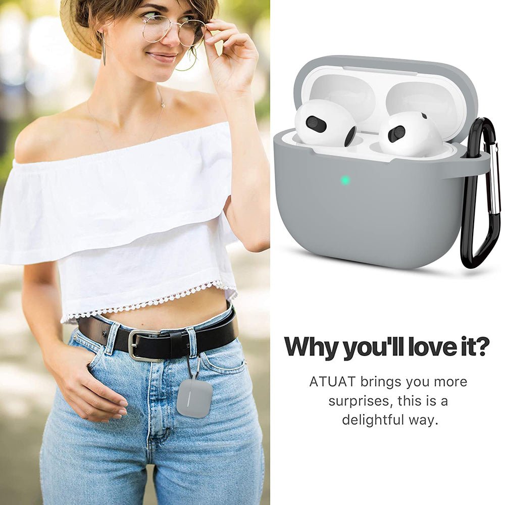Techsuit Silicone Case for Apple AirPods 3, Purple