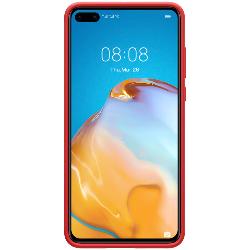 Case for Huawei P40, Nillkin, Flex Pure Liquid Silicone, Red