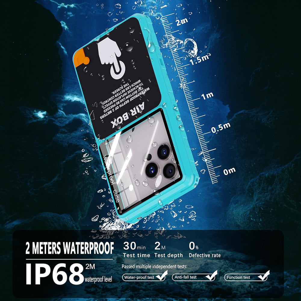 Universal Waterproof Case for Phone max. 6.9inch, ShellBox, AirBox, Blue