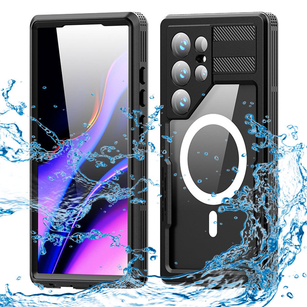 Waterproof Case for Samsung Galaxy S24 Ultra S928, ShellBox, Black