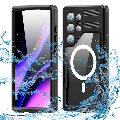 Waterproof Case for Samsung Galaxy S24 Ultra S928, ShellBox, Black