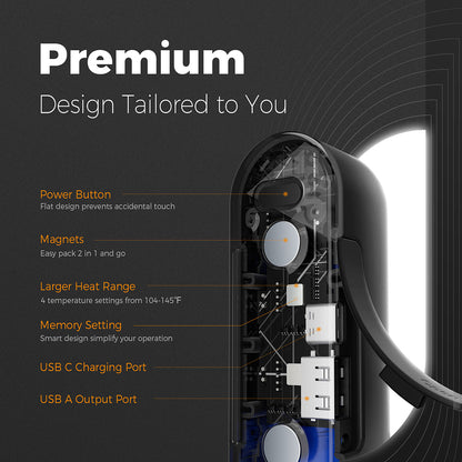 Ocoopa UT2s Hand Warmer, Black