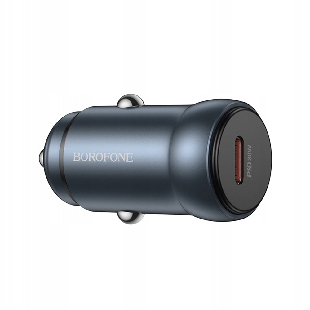 Borofone BZ32 Fresh Car Charger, 30W, 3A, 1 x USB-C, Gray