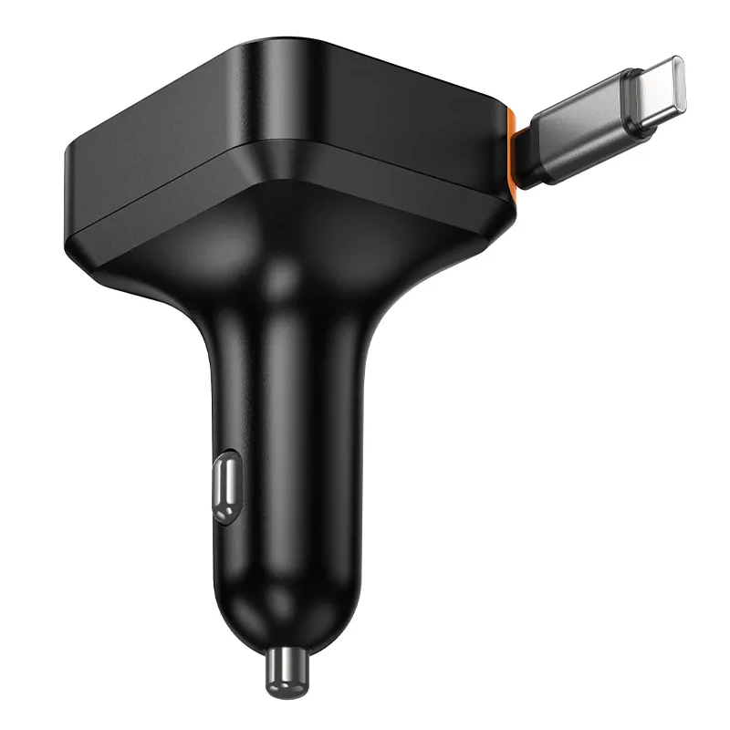 Car Charger with USB-C Cable HOCO NZ18, 65W, 3A, 1 x USB-A - 1 x USB-C, Black