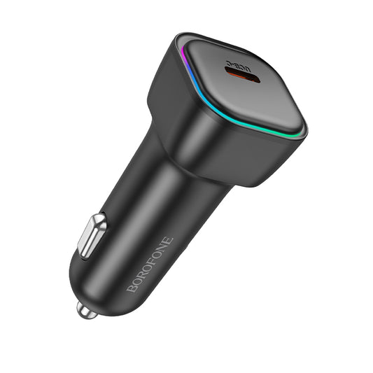 Car Charger with Lightning Cable Borofone BZ28 Trophie, 30W, 3A, 1 x USB-C, Black 