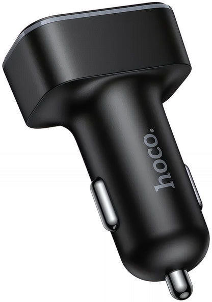 HOCO Z63A Display Car Charger, 42W, 3A, 1 x USB-C - 2 x USB-A, Black
