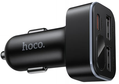 HOCO Z63A Display Car Charger, 42W, 3A, 1 x USB-C - 2 x USB-A, Black