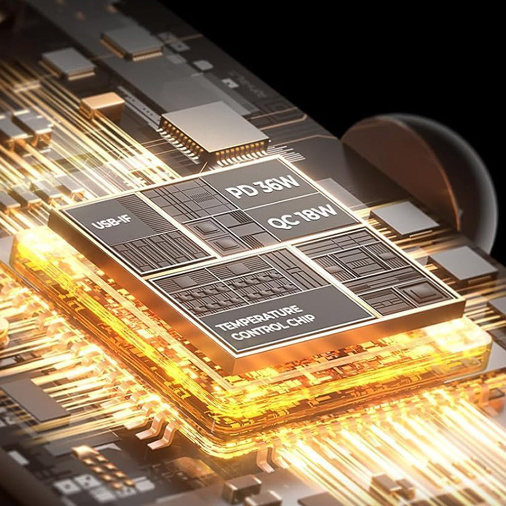 Lisen Car Charger, 36W, 3A, 1 x USB-A - 1 x USB-C, Black YL0223090002