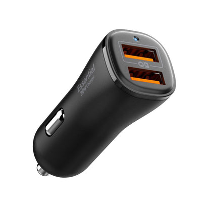 Spigen EV302 Essential Car Charger, 30W, 3A, 2 x USB-A, Black