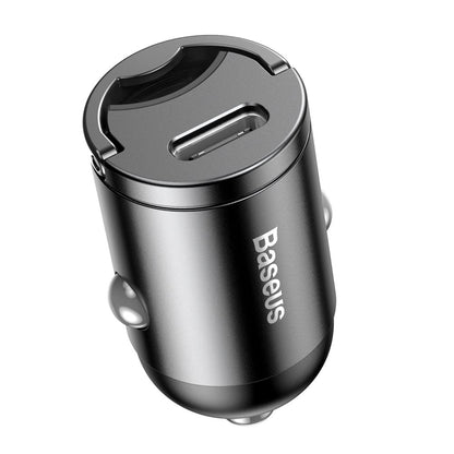 Baseus Star Mini Car Charger, 30W, 5A, 1 x USB-C, Gray VCHX-B0G