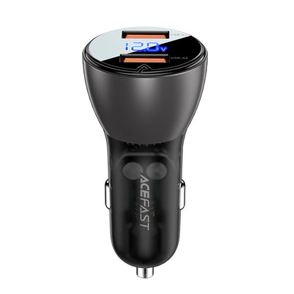 Acefast B7 Car Charger, 45W, 4.5A, 2 x USB-A, Black