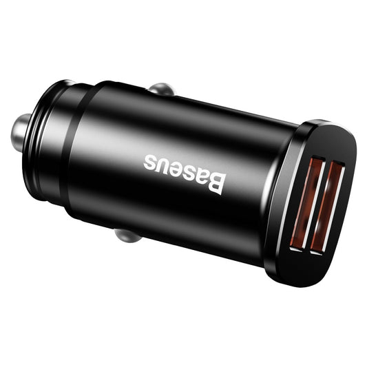 Car Charger Baseus BS-C15Q, 30W, 5A, 2 x USB-A, Black CCALL-DS01