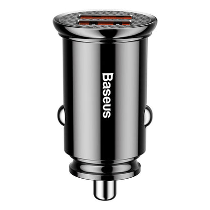 Baseus Car Charger, 30W, 5A, 2 x USB-A, Black CCALL-YD01