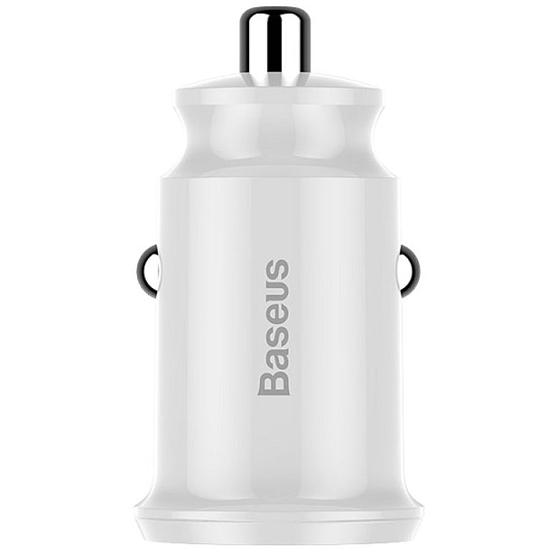 Baseus Grain Car Charger, 10.5W, 2.1A, 2 x USB-A, White CCALL-ML02