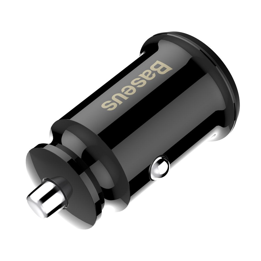 Baseus Grain Car Charger, 10W, 2.4A, 2 x USB-A, Black CCALL-ML01