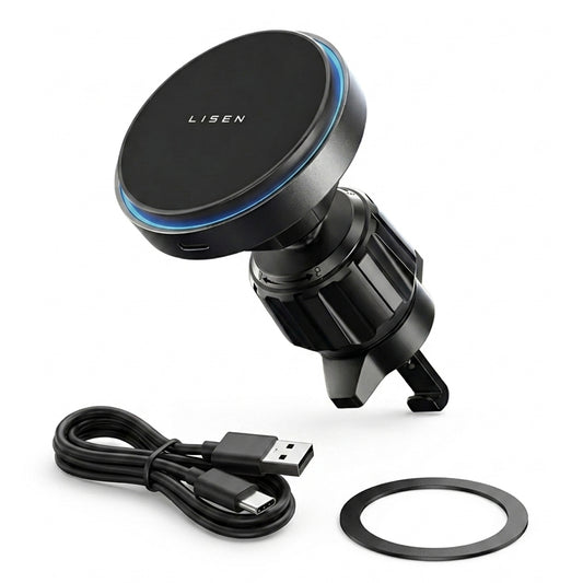 Lisen Wireless Car Charger, 15W, 1.67A, Black YL0225070006