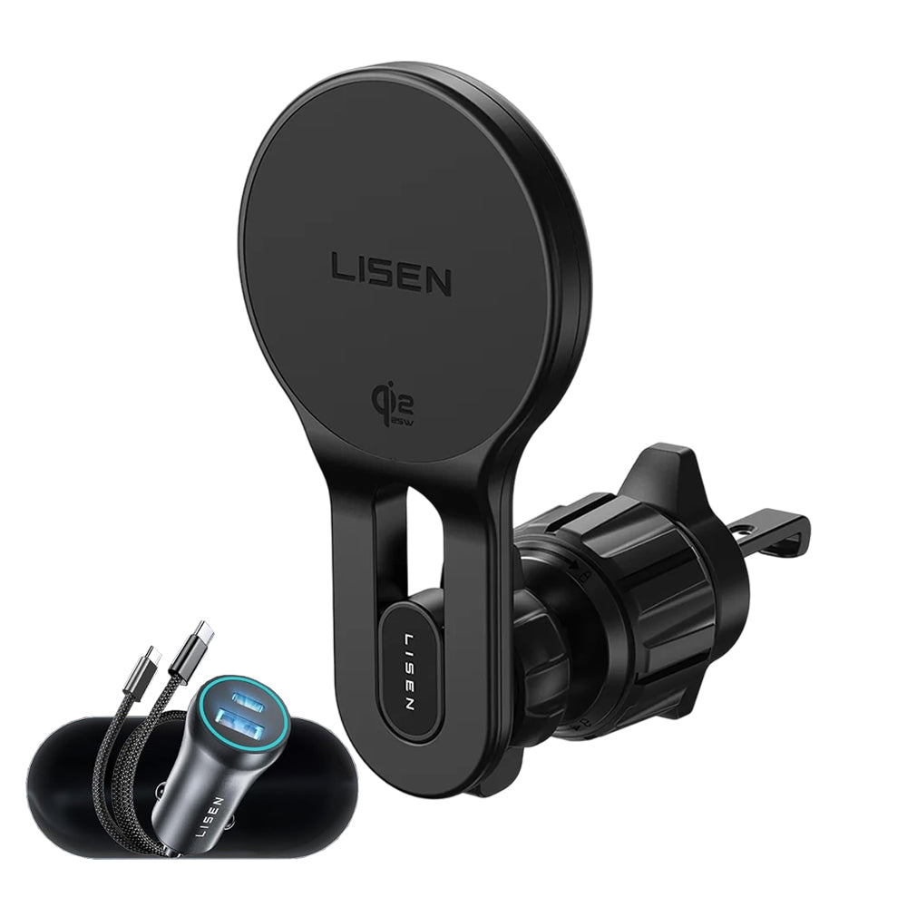 Lisen W704 Pro Wireless Car Charger, 25W, Black YL0225090003