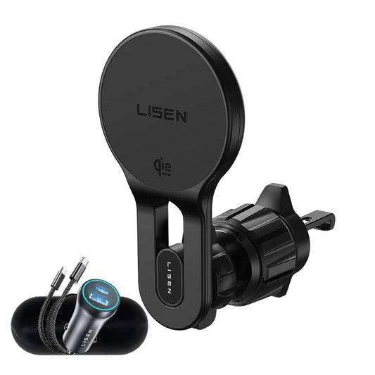 Lisen W704 Pro Wireless Car Charger, 25W, Black YL0225090003