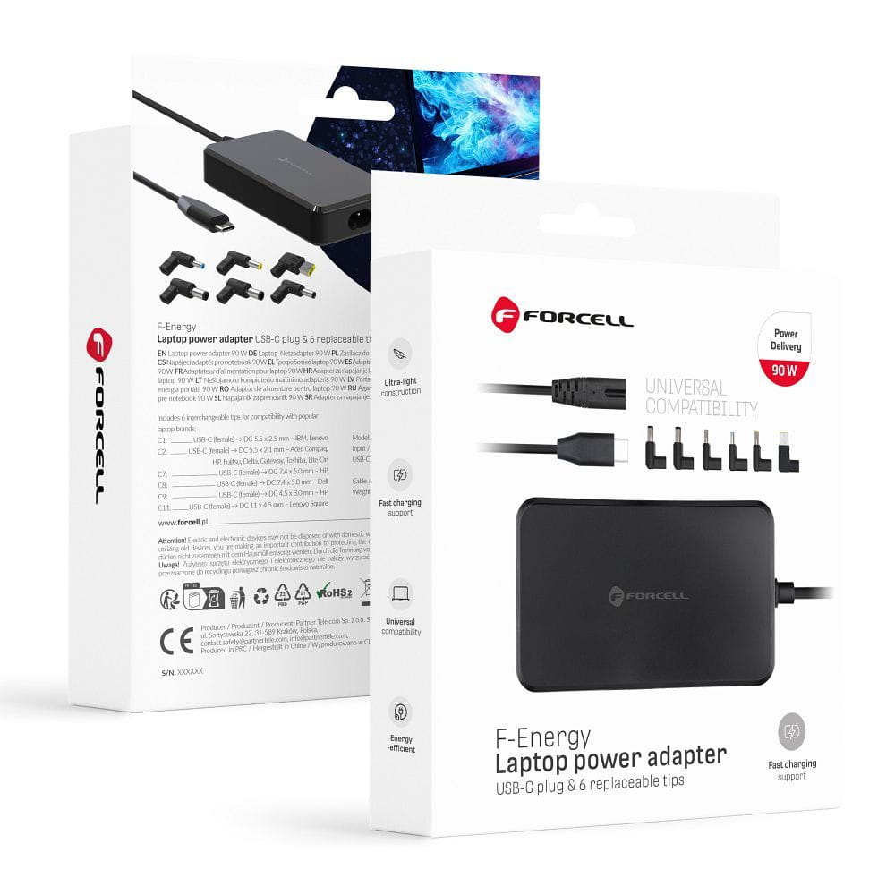 Forcell F-Energy E856 Charger, 90W, Black