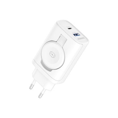 3MK Hardy 2in1 Network Charger, 33W, 3A, 1 x USB-A - 1 x USB-C, White