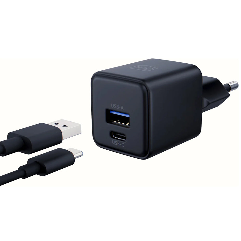 3MK Hyper Network Charger, 20W, 3A, 1 x USB-A - 1 x USB-C, Black