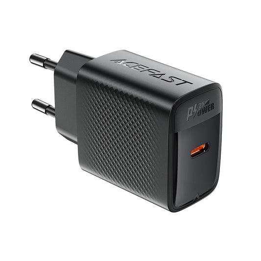 Acefast A104 Network Charger, 25W, 3A, 1 x USB-C, Black