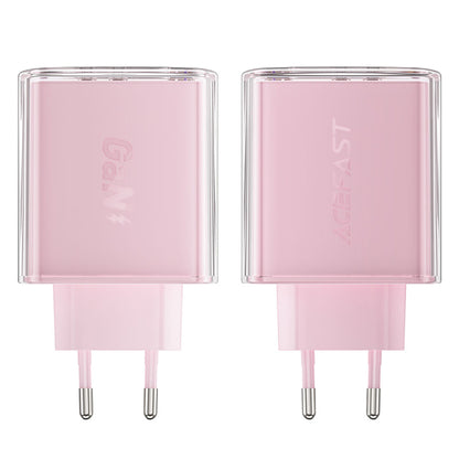 Acefast A45 Exploration Network Charger, 65W, 3.25A, 1 x USB-A - 2 x USB-C, Pink