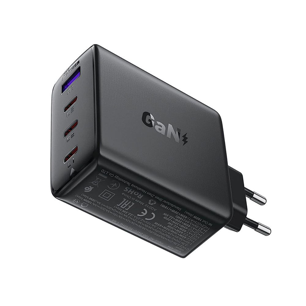 Acefast A94 Network Charger, 100W, 5A, 1 x USB-A - 3 x USB-C, Black