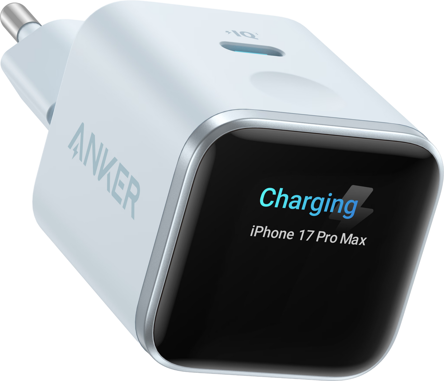 Anker Nano Display Wall Charger, 45W, 3A, 1 x USB-C, Blue A121DG31