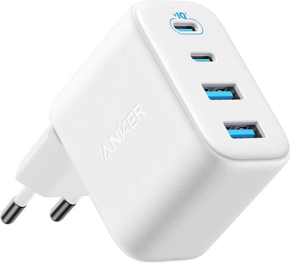 Anker Zolo Wall Charger, 50W, 3A, 2 x USB-A - 2 x USB-C, White