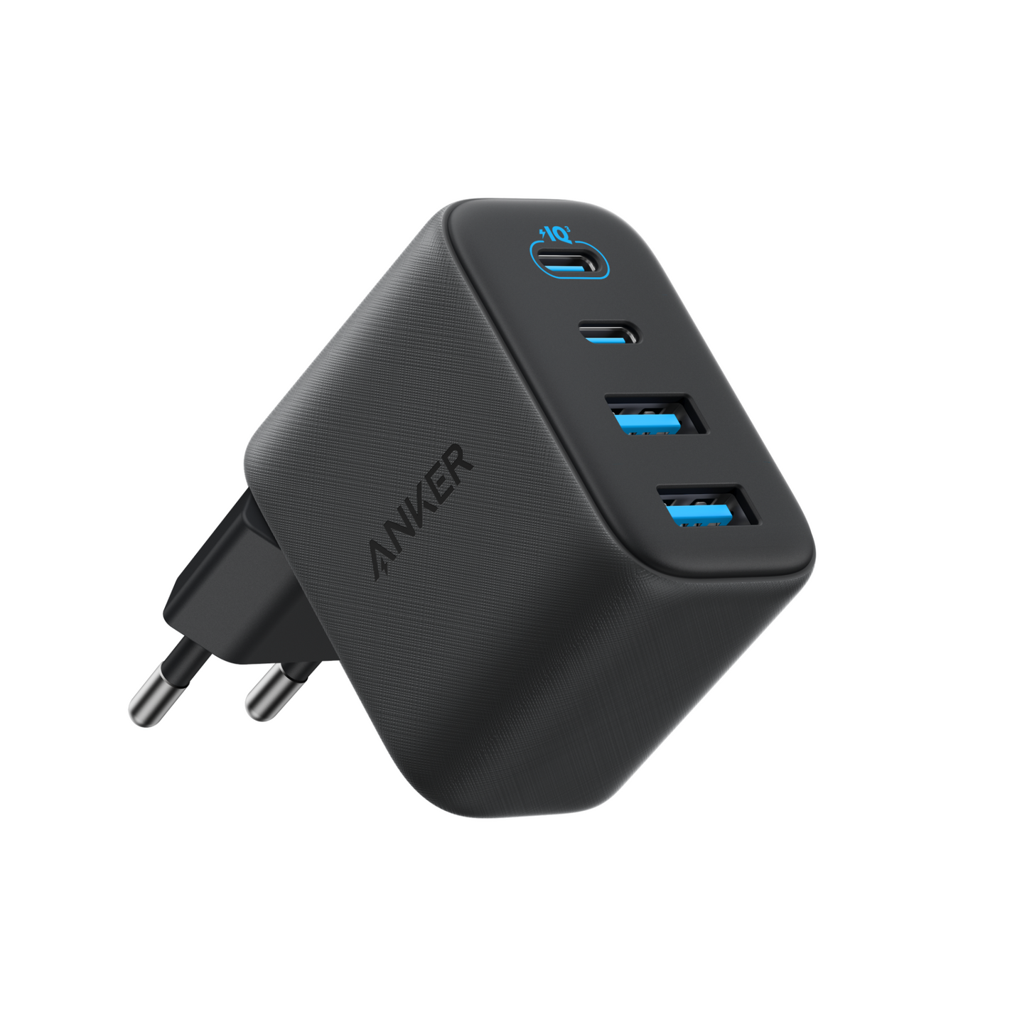 Anker Zolo Wall Charger, 50W, 3A, 2 x USB-A - 2 x USB-C, Black A121EG11
