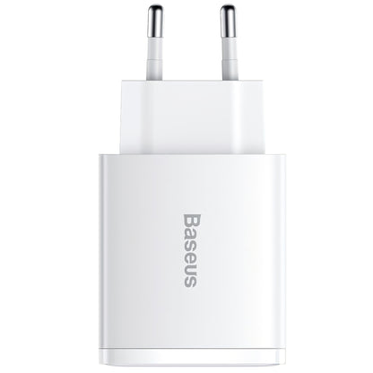 Baseus Compact Network Charger, 30W, 1 x USB-C - 2 x USB-A, White CCXJ-E02