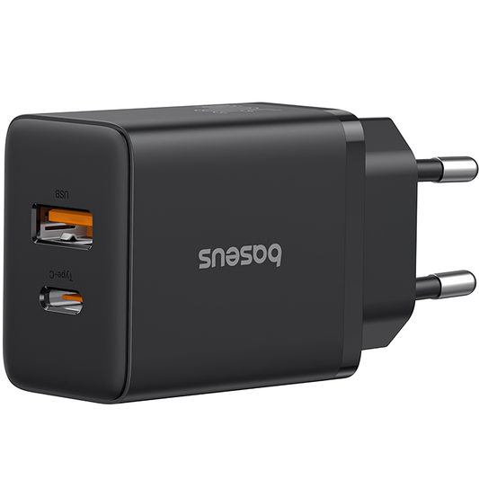 Baseus Cube Network Charger, 20W, 3A, 1 x USB-A - 1 x USB-C, Black P10111403113-00