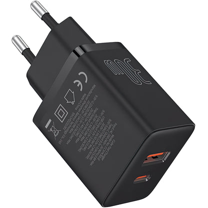 Baseus Cube Network Charger, 30W, 2.4A, 1 x USB-A - 1 x USB-C, Black P10111404113-00