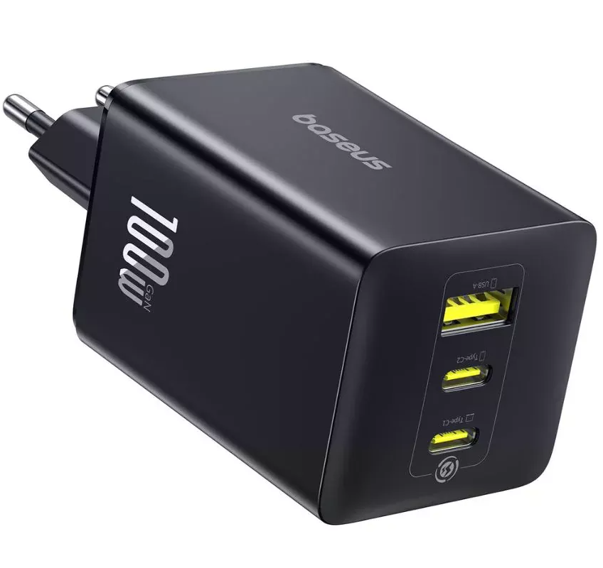 Baseus EnerFill FE11 Network Charger, 100W, 5A, 1 x USB-A - 2 x USB-C, Gray P10182102123