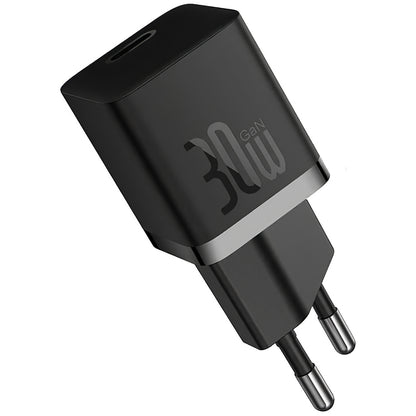 Baseus GaN Mini 1C Network Charger, 30W, 3A, 1 x USB-C, Black CCGN070401