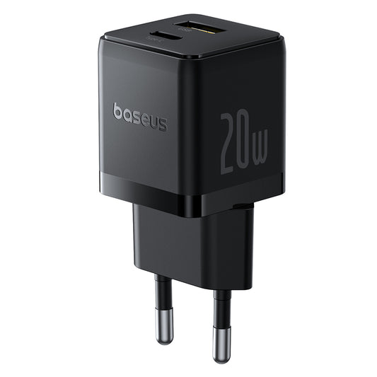 Baseus Palm Network Charger, 20W, 3A, 1 x USB-A - 1 x USB-C, Black P10111608113-00