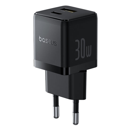 Baseus Palm Network Charger, 30W, 3A, 1 x USB-A - 1 x USB-C, Black P1011160A113-00