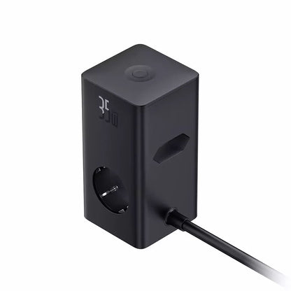 Baseus PowerCombo Network Charger, 35W, 5A, 2 x USB-A - 2 x USB-C - 3 x Schuko, Black E00023606113-00