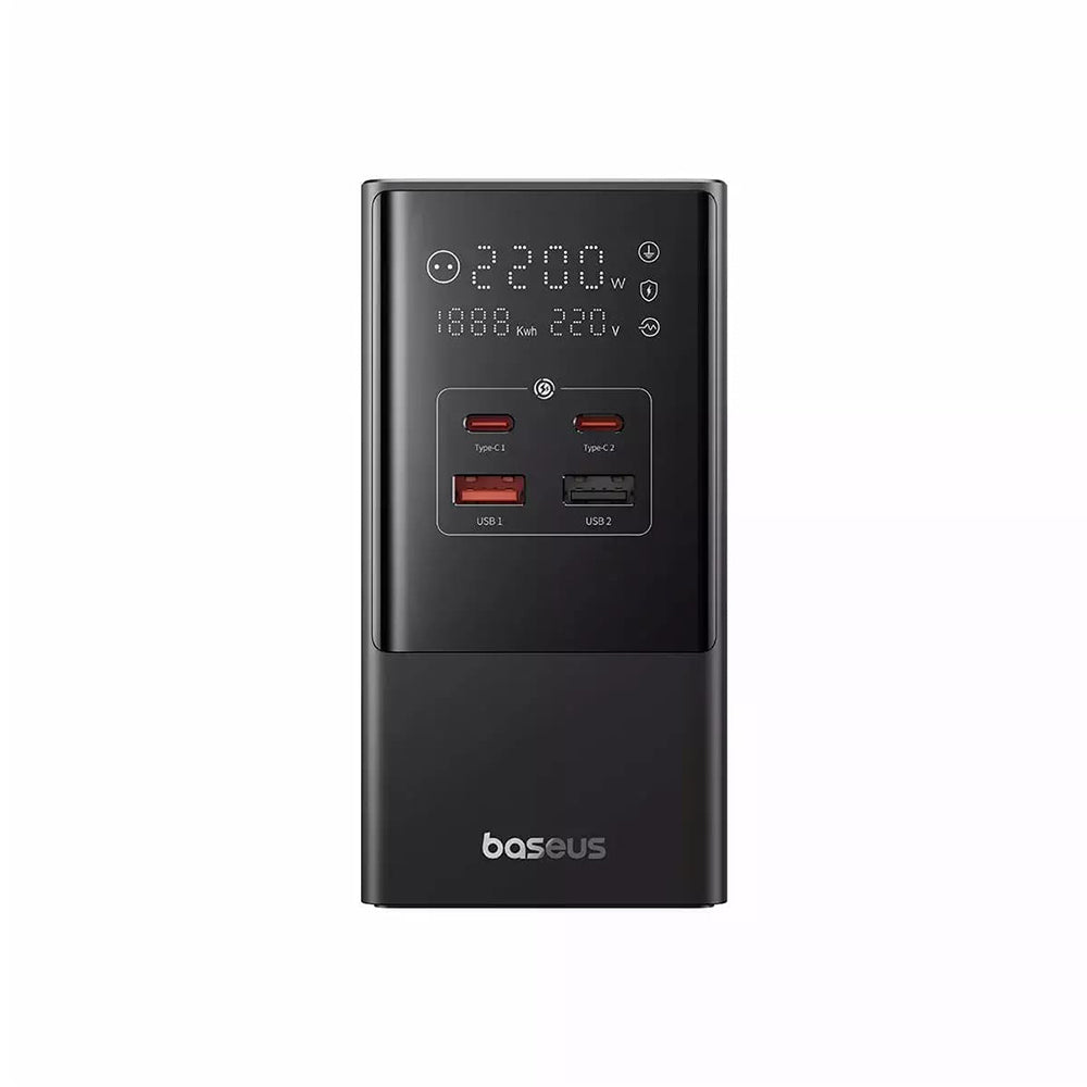 Baseus PowerCombo Network Charger, 35W, 5A, 2 x USB-A - 2 x USB-C - 3 x Schuko, Black E00023606113-00