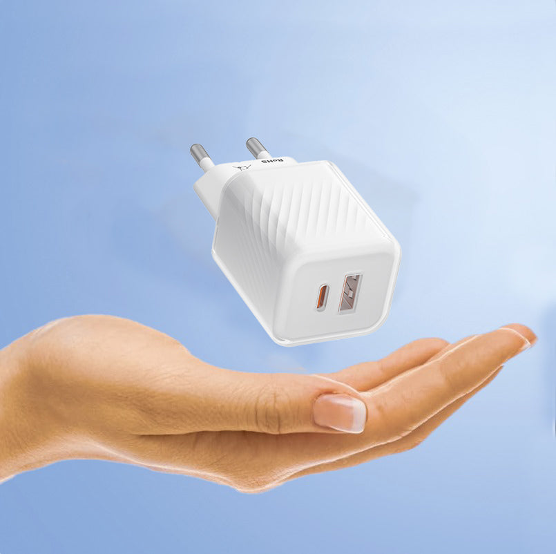 Blueo Network Charger, 35W, 3A, 1 x USB-A - 1 x USB-C, White