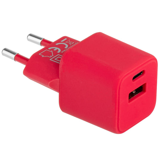 Colorum CLS30-AC-02 Power Adapter, 30W, 3A, 1 x USB-A - 1 x USB-C, Magenta