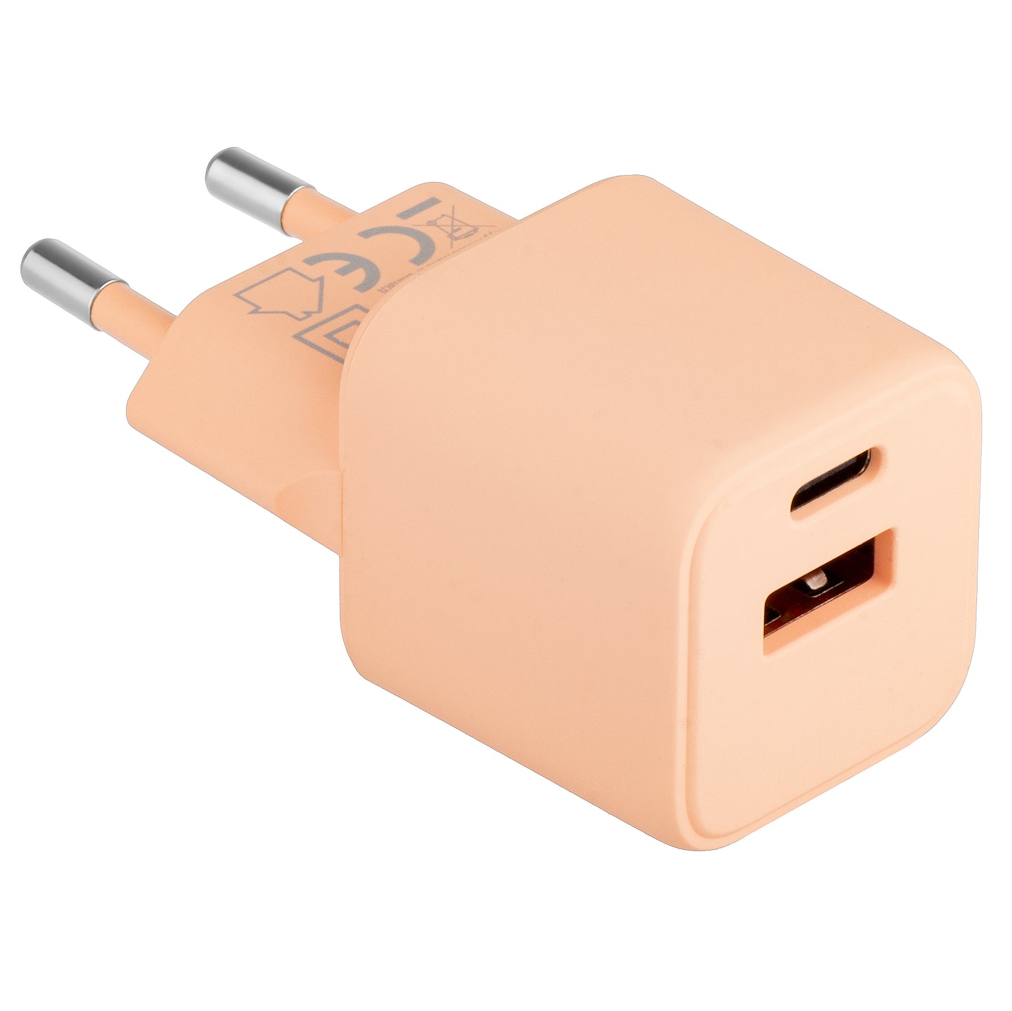 Colorum CLS30-AC-14 Power Adapter, 30W, 3A, 1 x USB-A - 1 x USB-C, Orange