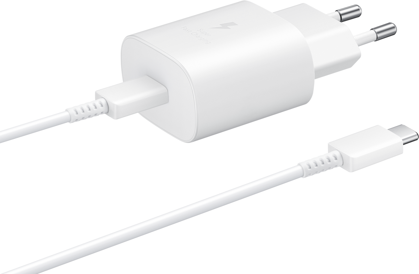 Network Charger with USB-C Cable Samsung, 25W, 3A, 1 x USB-C, White EP-TA800XWEGWW