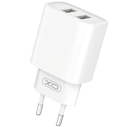 XO Design CE02C USB Charger with MicroUSB Cable, 10.5W, 2.1A, 2 x USB-A, White