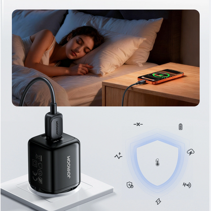 Joyroom JR-TG7 USB-C Cable Wall Charger, 33W, 3A, 1 x USB-A - 1 x USB-C, Black