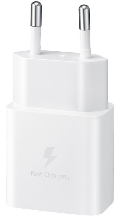 Network Charger with USB-C Cable Samsung, 15W, 2A, 1 x USB-C, White EP-T1510XWEGEU