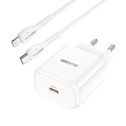 BLUE Power BBN3 Lightning Cable Charger, 20W, 3A, 1 x USB-C, White