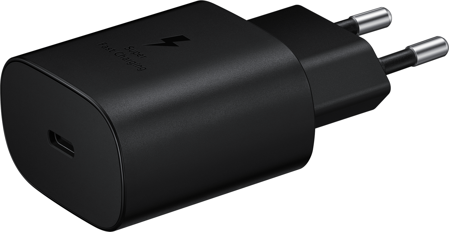 Network Charger with USB-C Cable Samsung EP-TA800B + DA705BBE, 25W, 3A, 1 x USB-C, Black GP-PTU021SOABQ