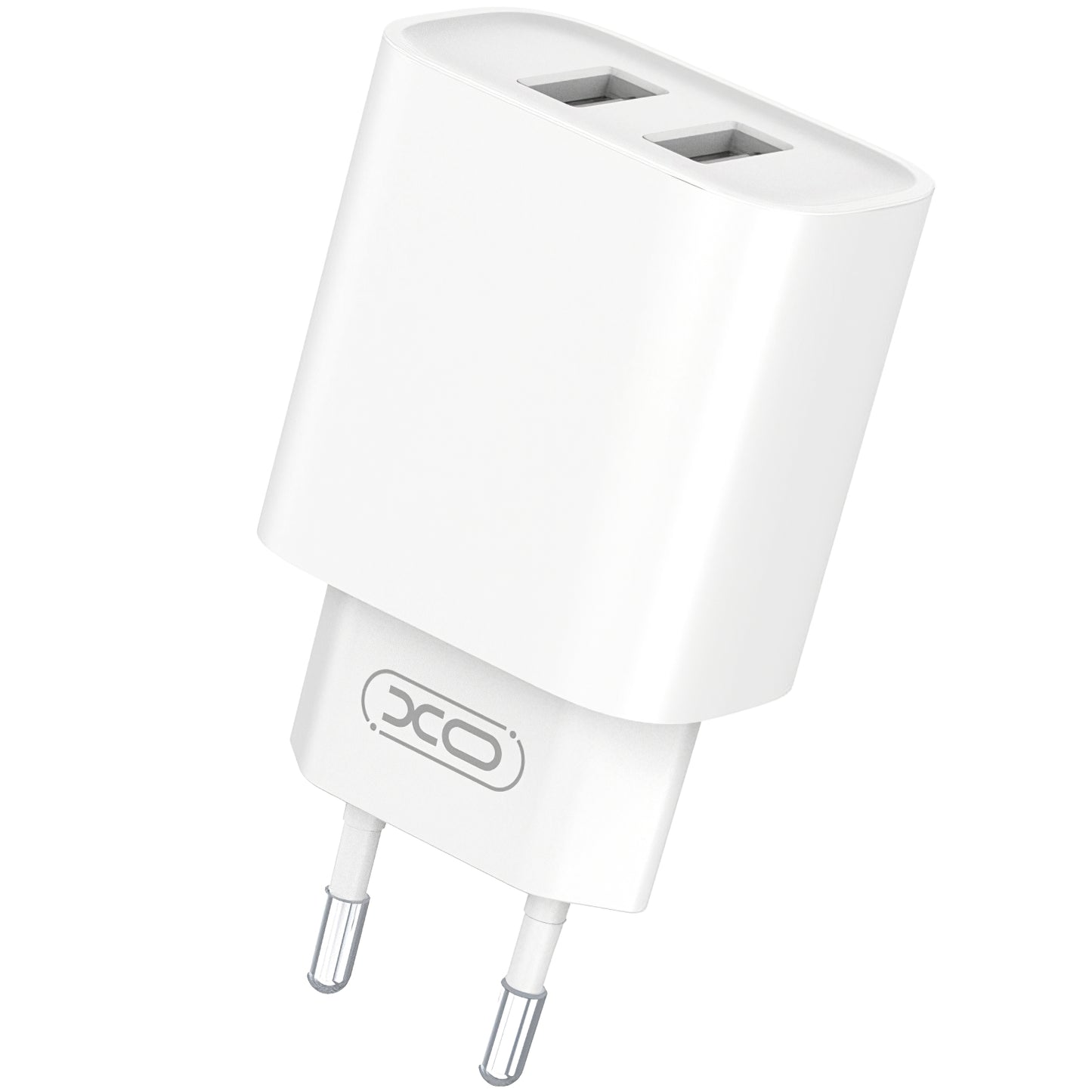 XO Design BPCE02C USB-C Cable Charger, 10.5W, 2.1A, 2 x USB-A, White